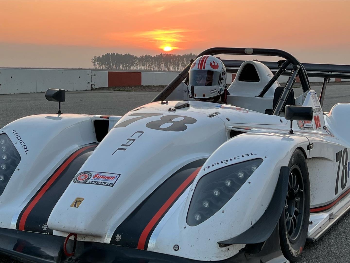 The FastLane Radical SR1 sports racer at Buttonwillow Raceway Park.