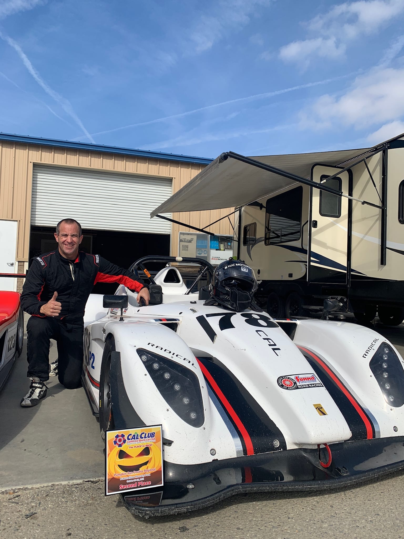 The FastLane Radical SR1 sports racer at Buttonwillow Raceway Park.