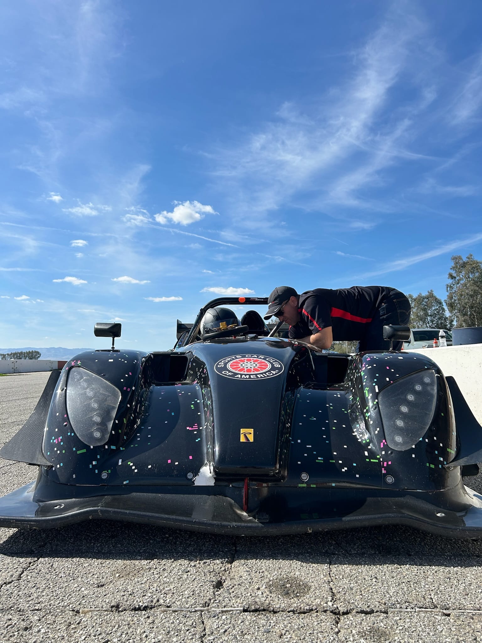 The FastLane Radical SR1 sports racer at Buttonwillow Raceway Park.