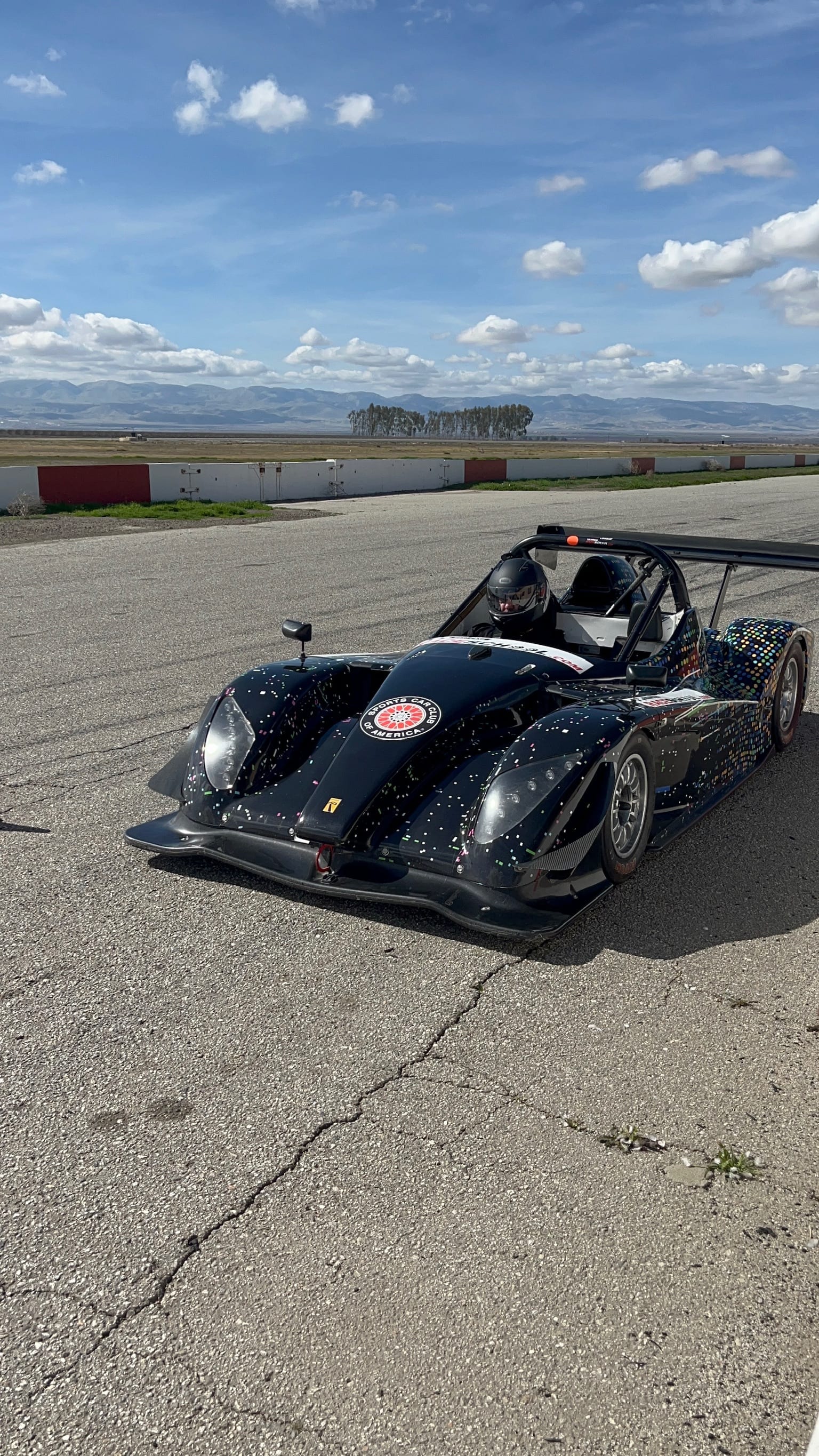 The FastLane Radical SR1 sports racer at Buttonwillow Raceway Park.