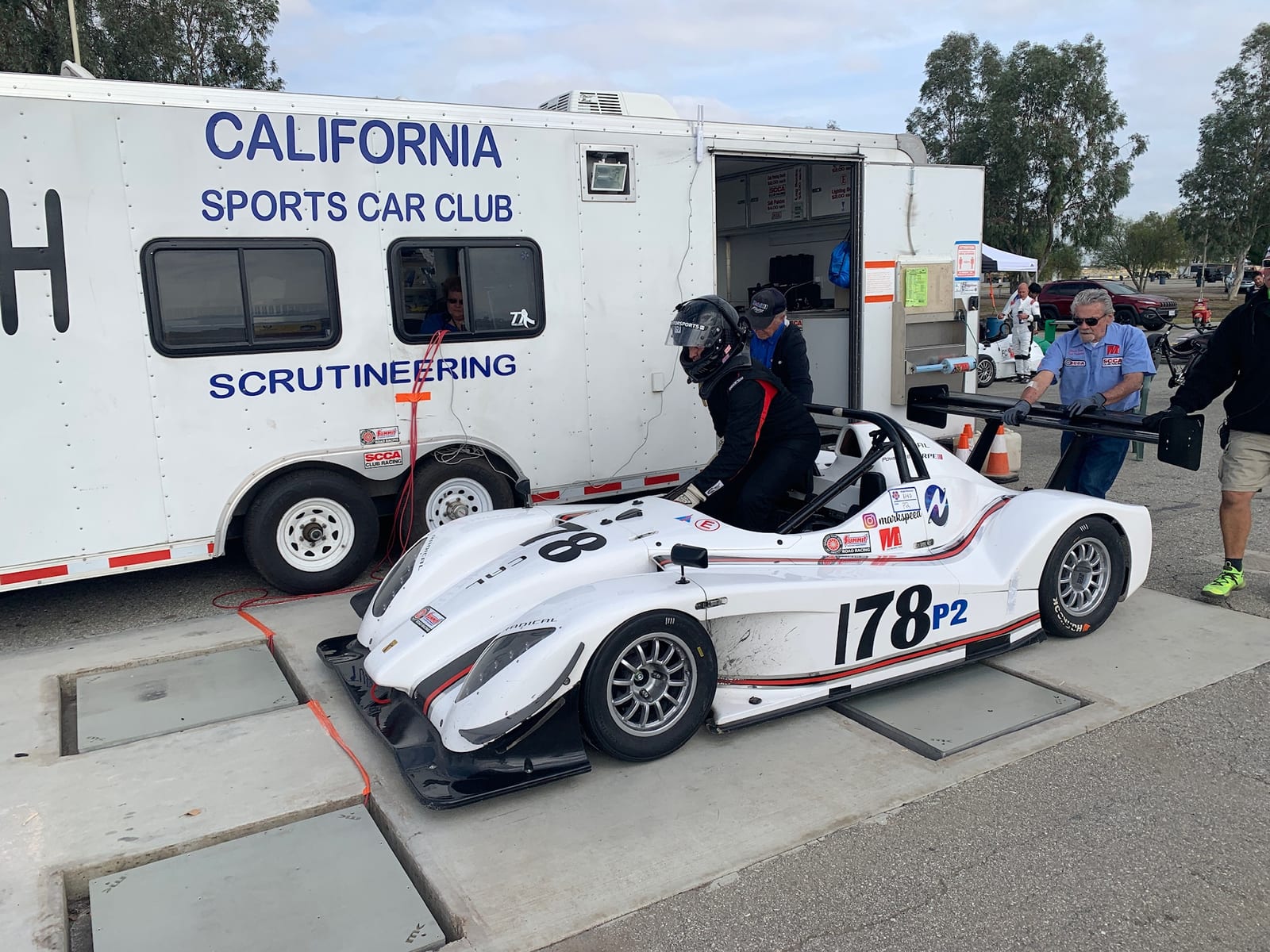 The FastLane Radical SR1 sports racer at Buttonwillow Raceway Park.